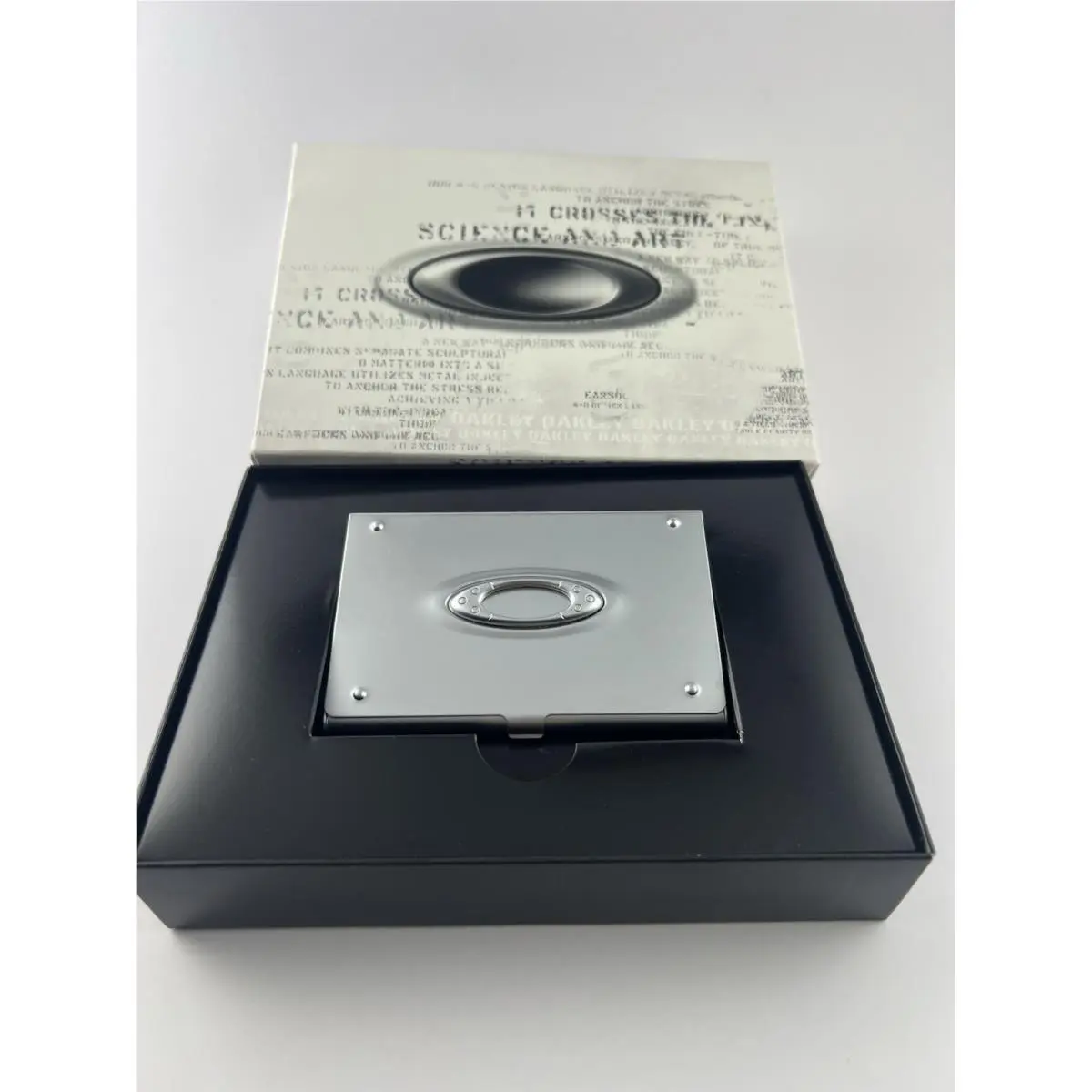 Oakley Icon Vintage Business Card Case Holder X Metal+box 99-011 Rare