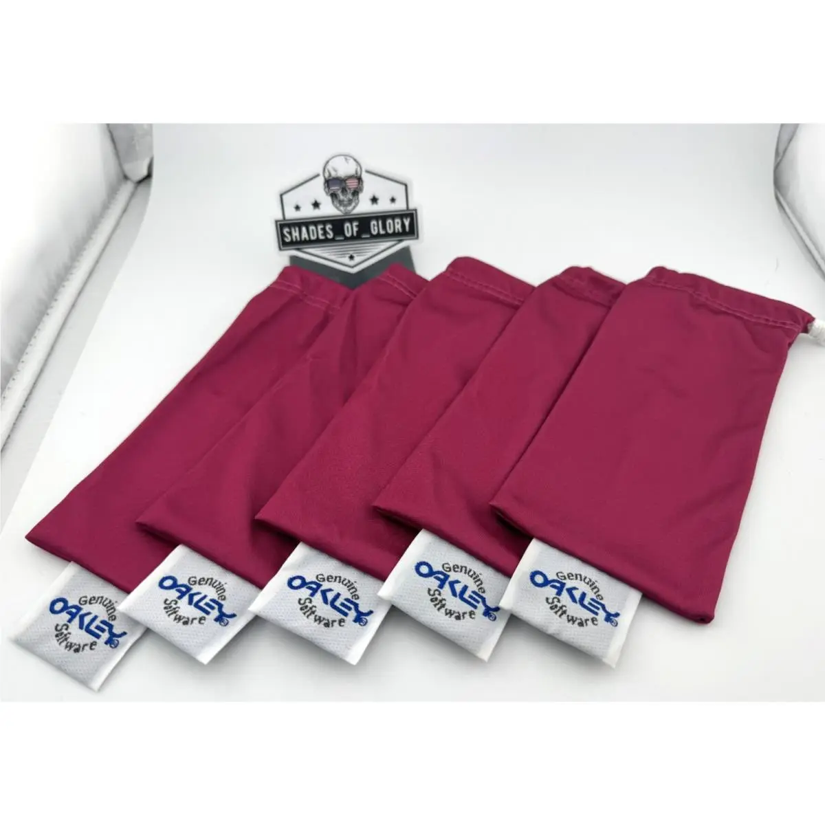 Lot 5 Microfiber Pouch Bag Cloth Microbag Storage Drawsting Small Pink by Oakley