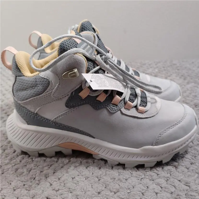 Merrell Speed Strike 2 Ltr Mid WP Hiking Shoes Womens Size 6 Gray Gale J038870