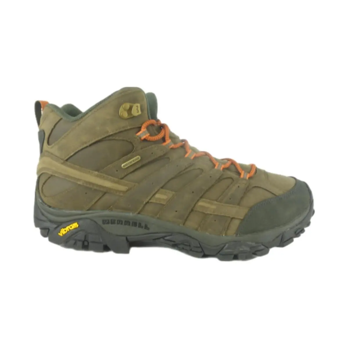 Merrell Men`s Moab 2 Prime Mid Waterproof Hiking Boot Canteen US13 Wide