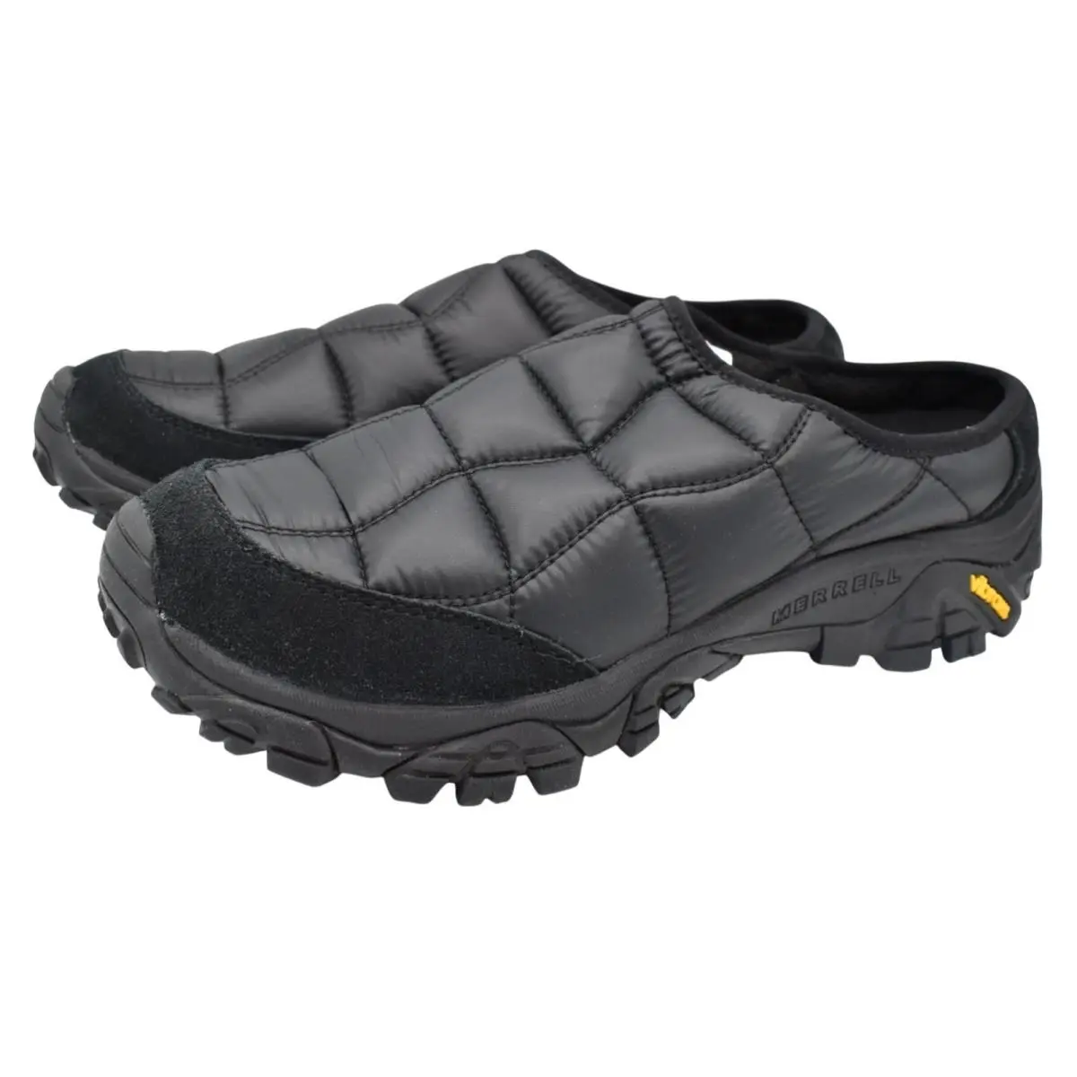 Merrell Women 10 Moab 2 Slide Quilted SE Slip On Black Vibram Sole Shoes Mules