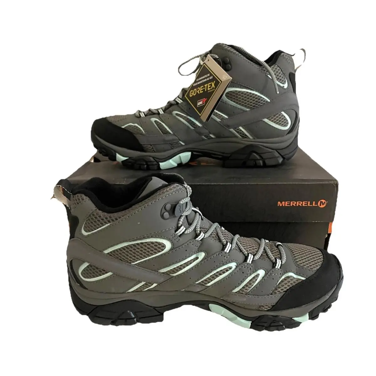 Merrell Womens Moab 2 Mid Gtx Size 12 Sedona Sage Hiking Boot Waterproof