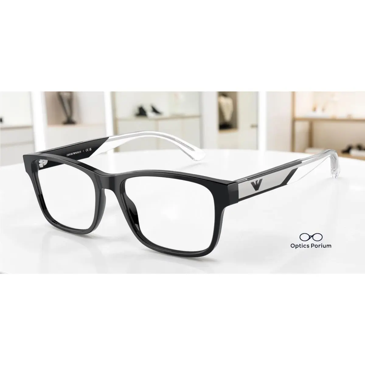 Emporio Armani EA3239 5017 Black Demo Lens 53 mm Men`s Eyeglasses