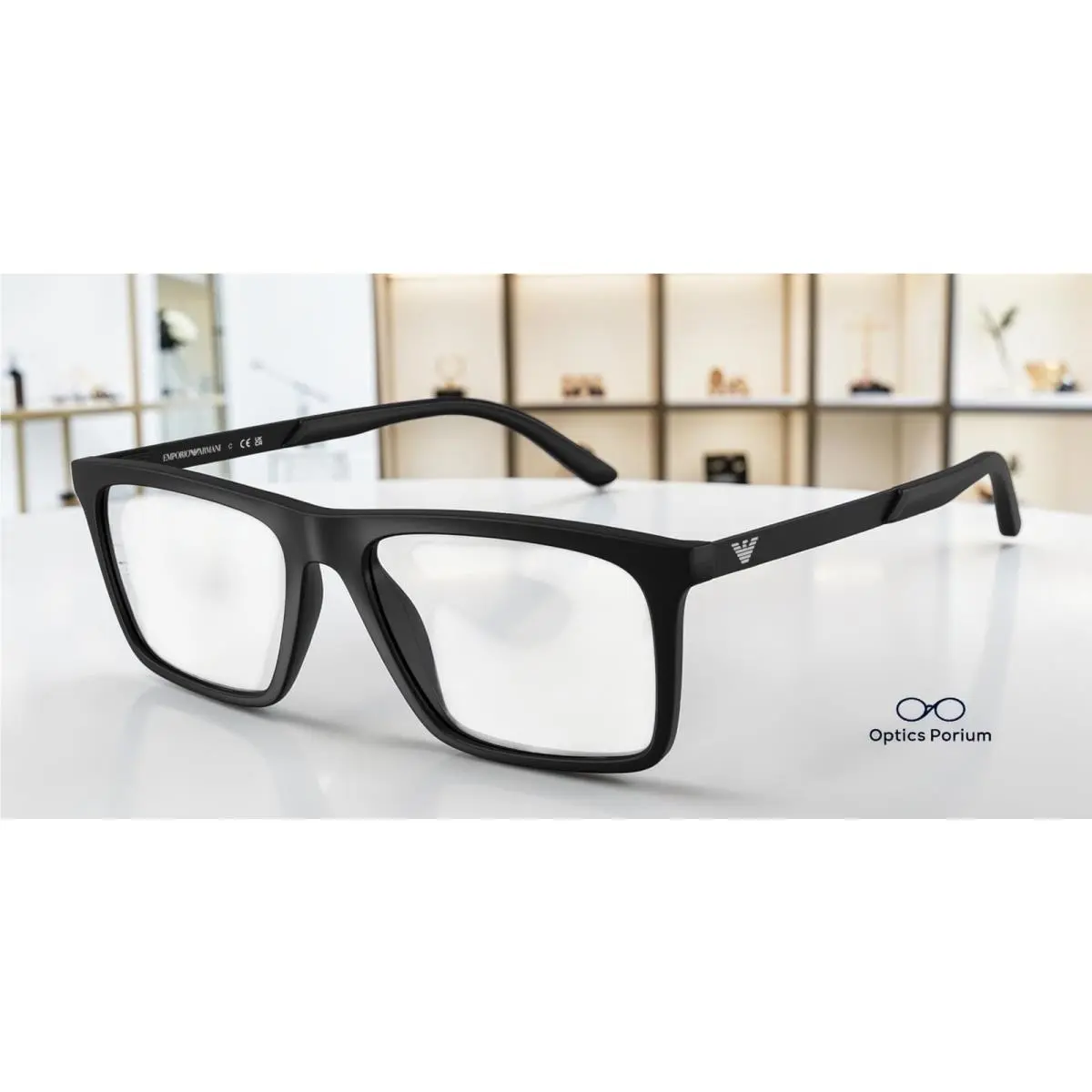 Emporio Armani EA3253 5001 Matte Black Demo Lens 53 mm Men`s Eyeglasses