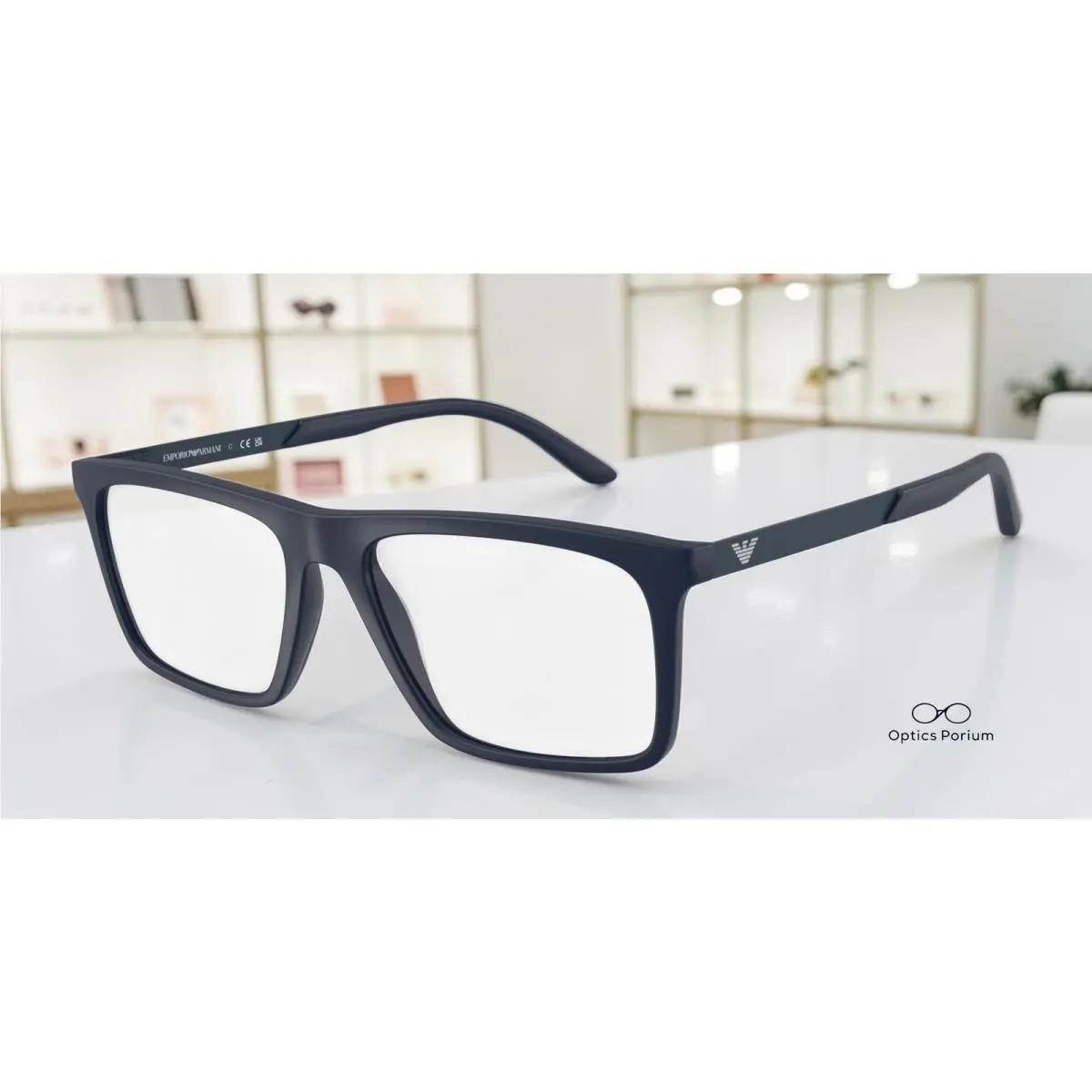 Emporio Armani EA3253 6244 Matte Blue Demo Lens 53 mm Men`s Eyeglasses
