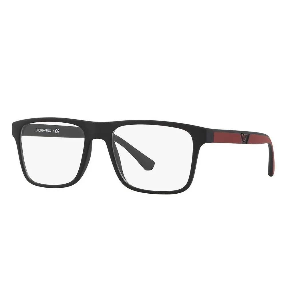 EA 4115F 50421W Matte Black Plastic Sunglasses Clear Lens by Emporio Armani