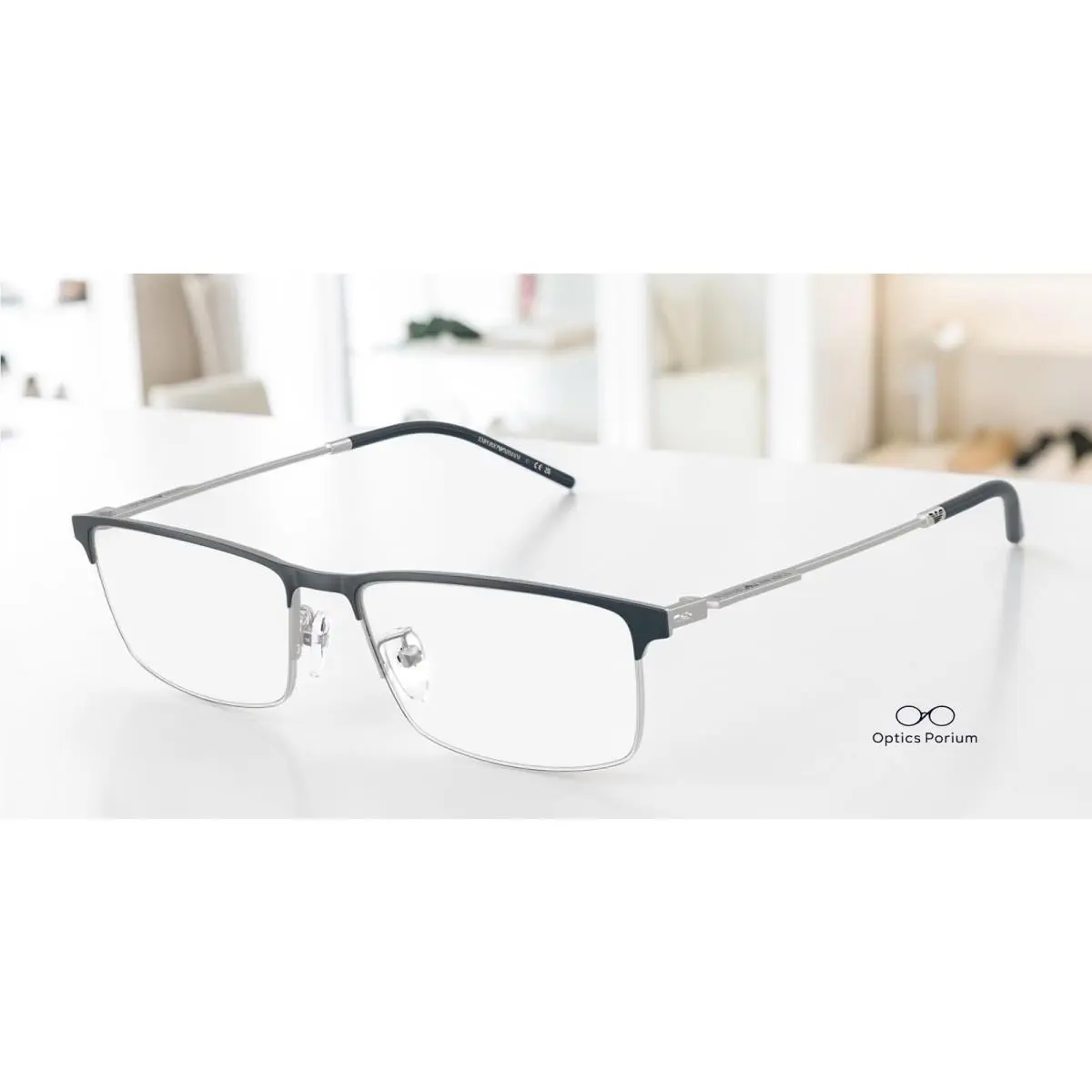 Emporio Armani EA1168D 3042 Matte Dark Blue Demo Lens 56 mm Men`s Eyeglasses