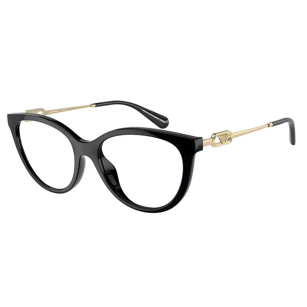 EA 4213U 50171W Shiny Black Plastic Metal Sunglasses Clear Lens by Emporio Armani