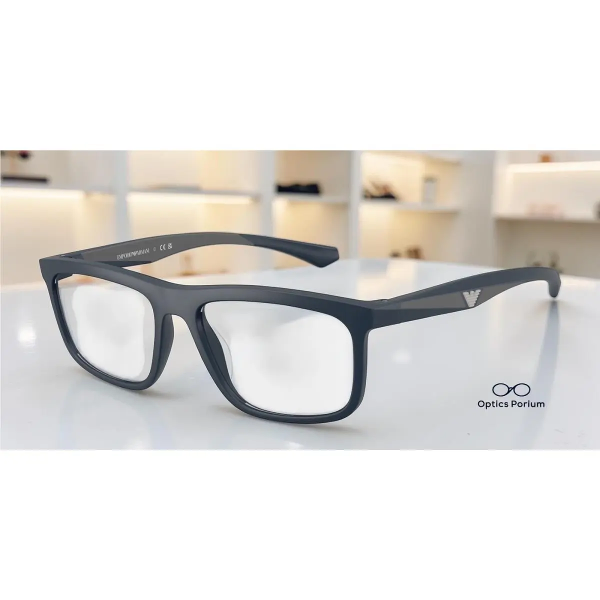 Emporio Armani EA3246 6185 Matte Blue Demo Lens 53 mm Men`s Eyeglasses
