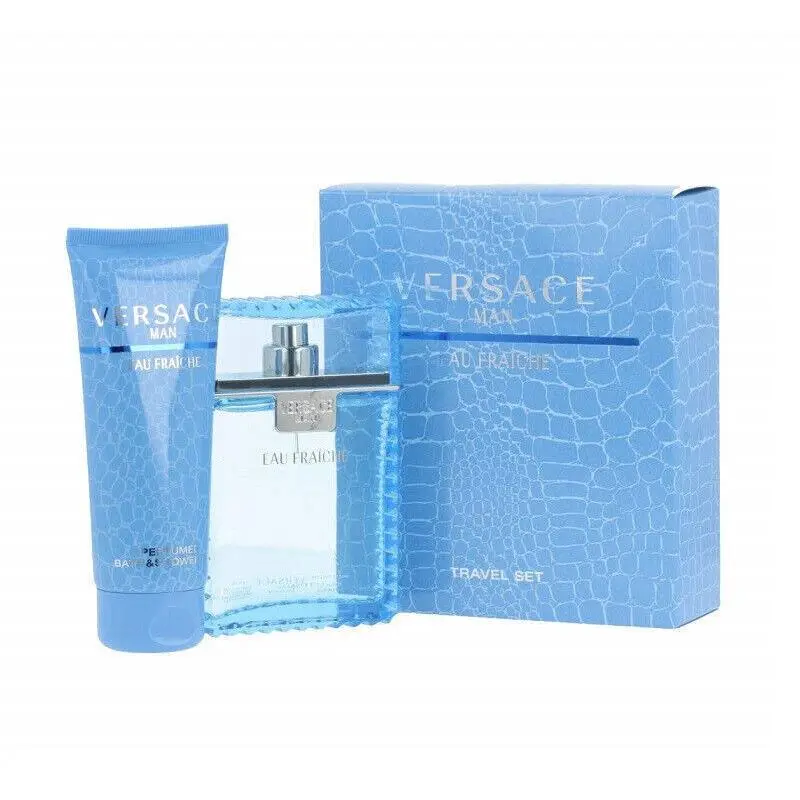 Versace Eau Fraiche Men 2 Pieces Set 3.4 oz Edt Spray 3.4 oz Shower Gel
