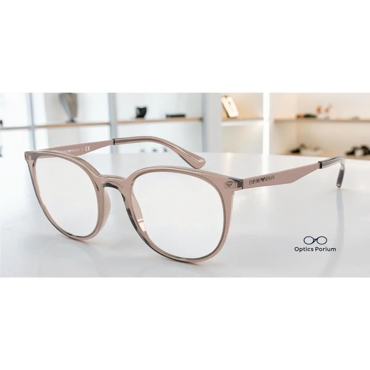 Emporio Armani EA3168 5850 Shiny Transparent Tundra 52 mm Women`s Eyeglasses