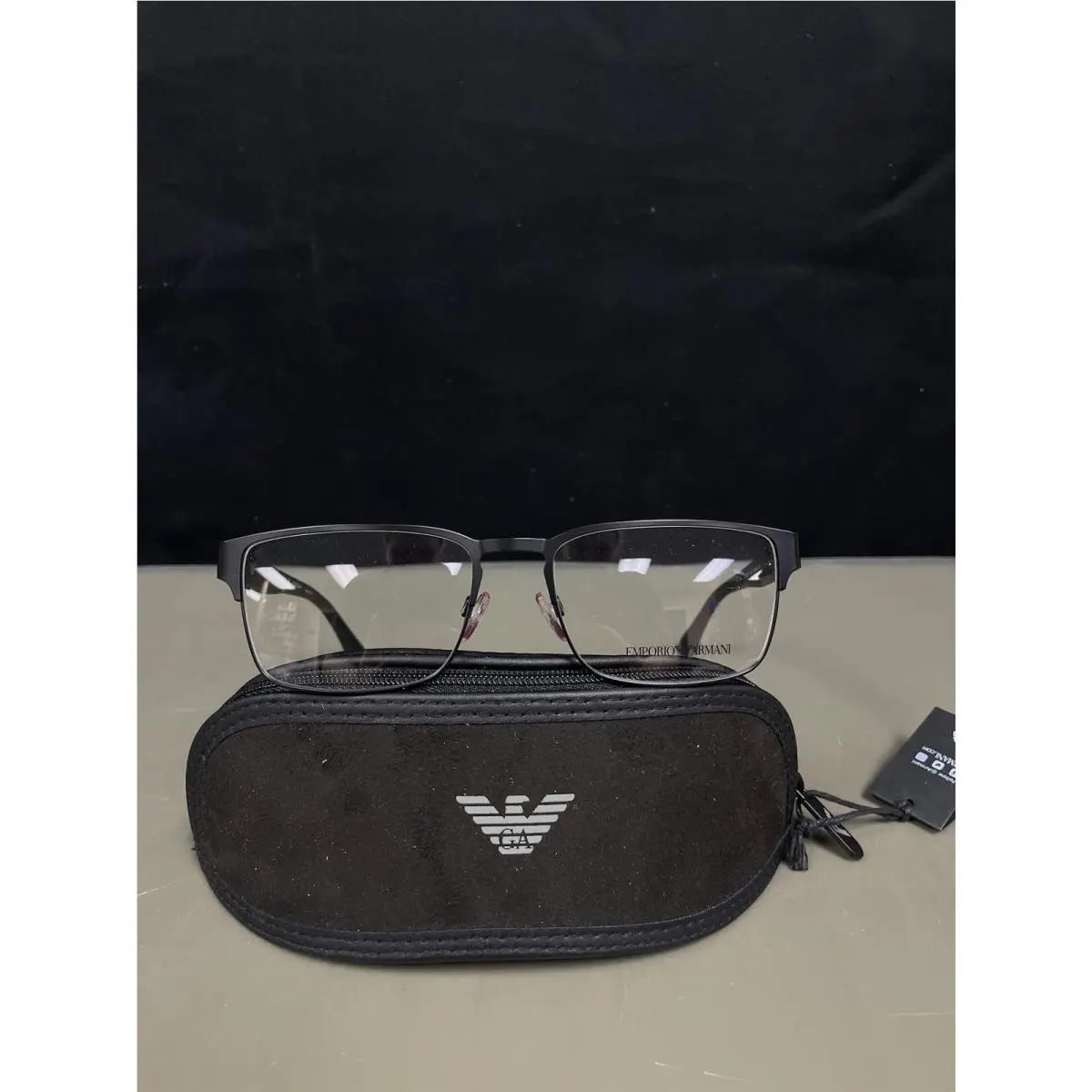 0EA1027 3001 Matte Black Demo Lenses by Emporio Armani