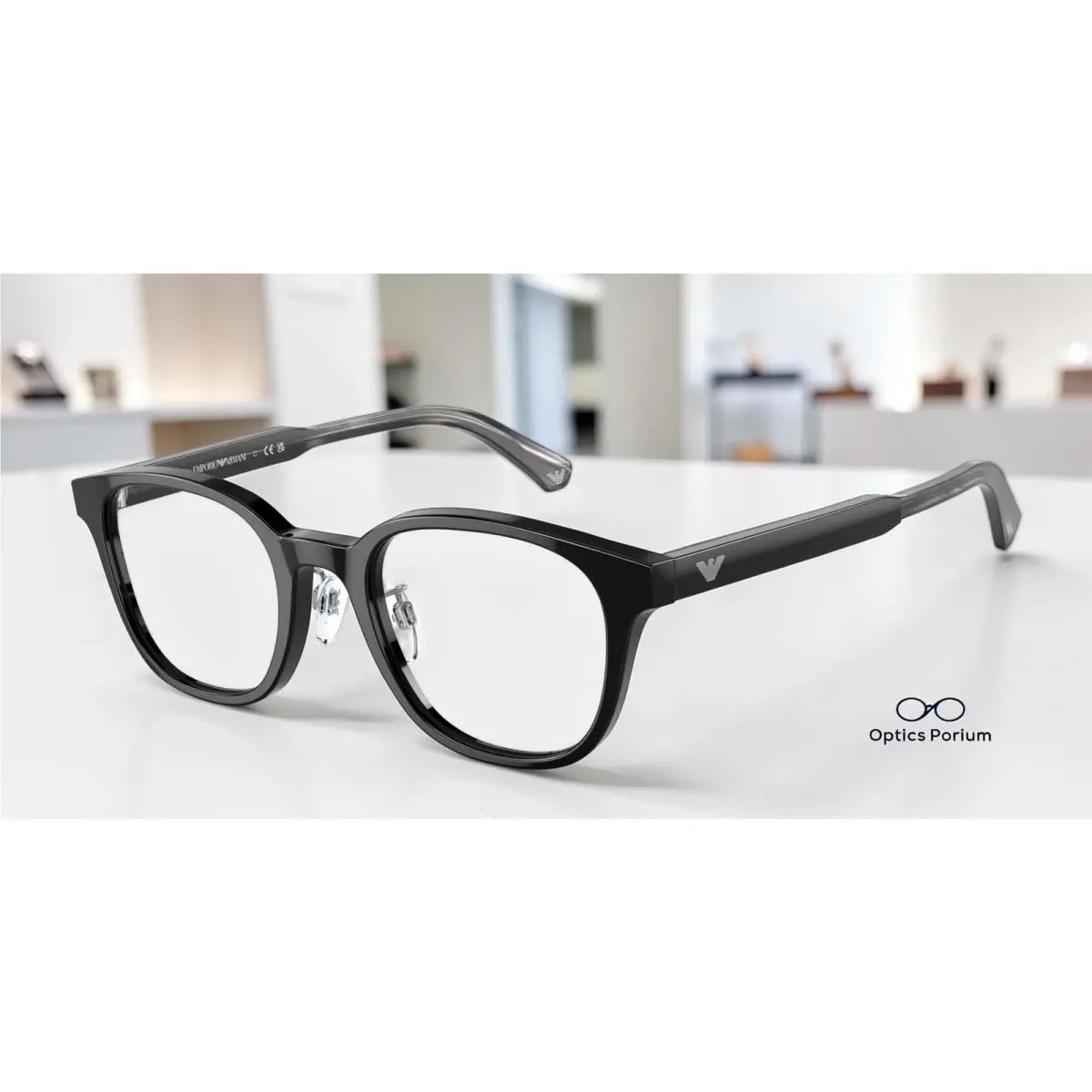 Emporio Armani EA3216D 5017 Black Demo Lens 49 mm Men`s Eyeglasses