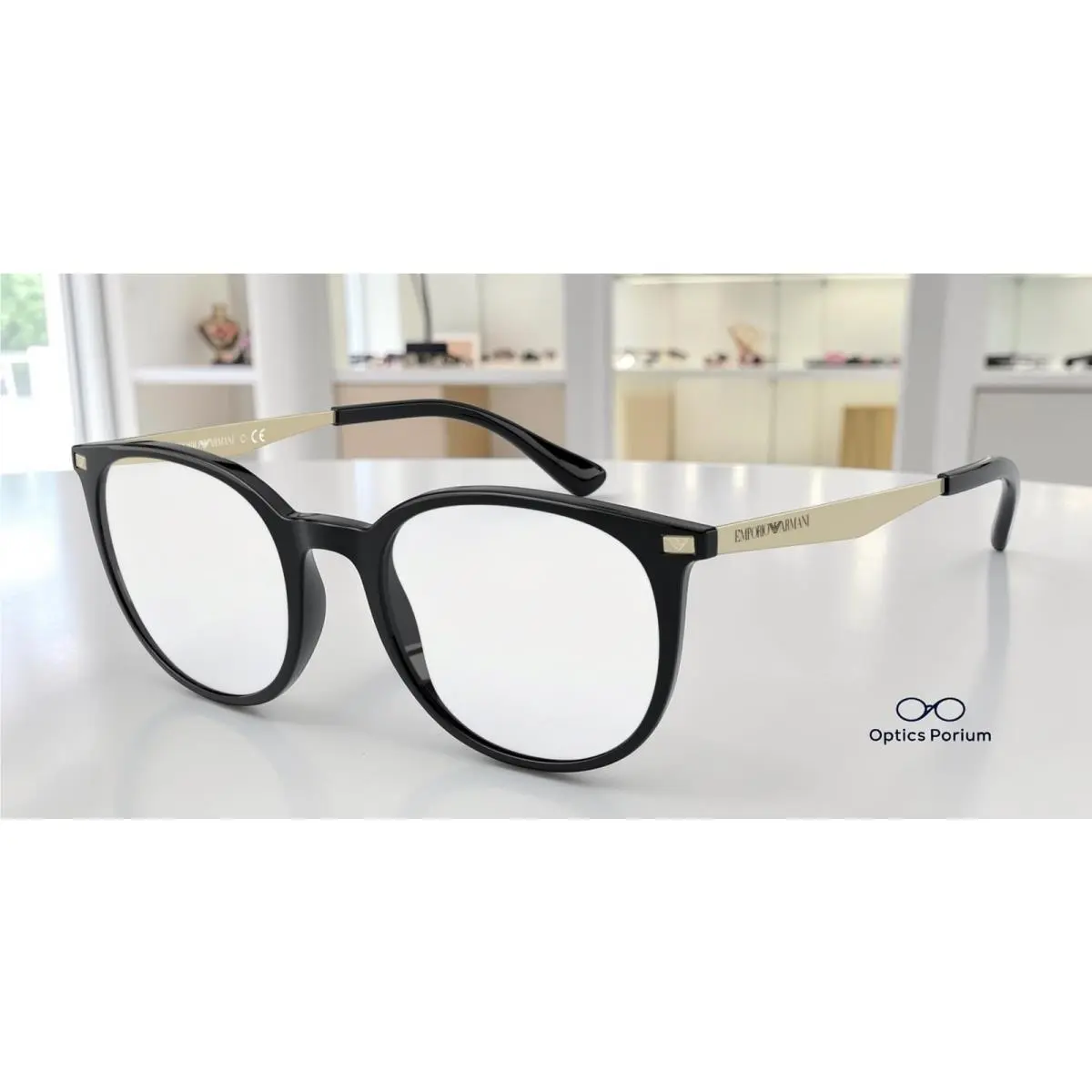 Emporio Armani EA3168 5001 Shiny Black Demo Lens 52 mm Women`s Eyeglasses