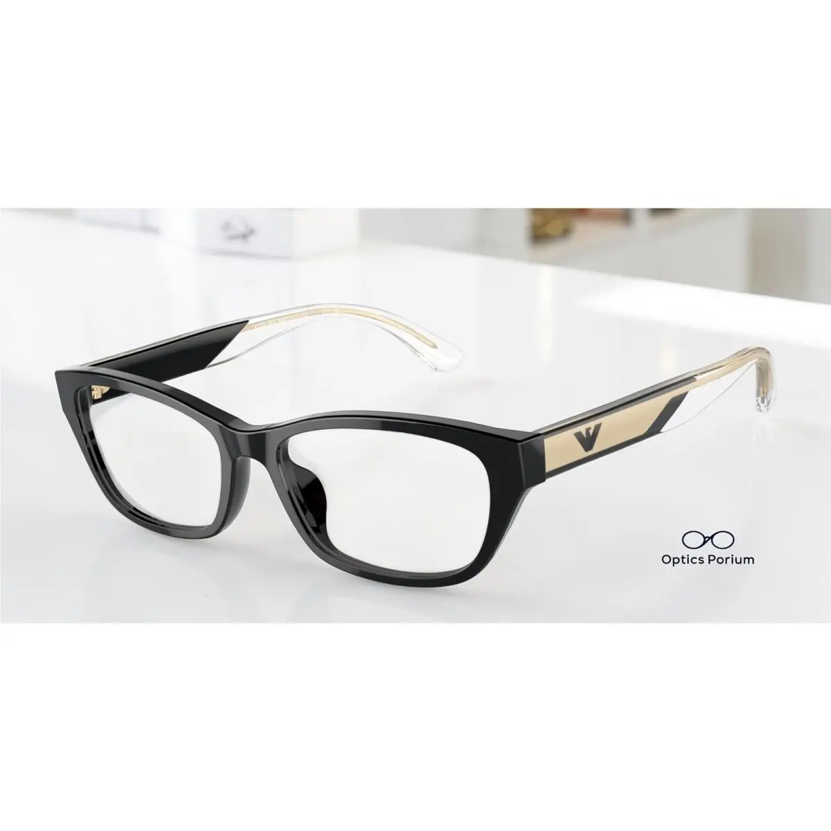 Emporio Armani EA3238U 5017 Shiny Black Demo Lens 54 mm Women`s Eyeglasses