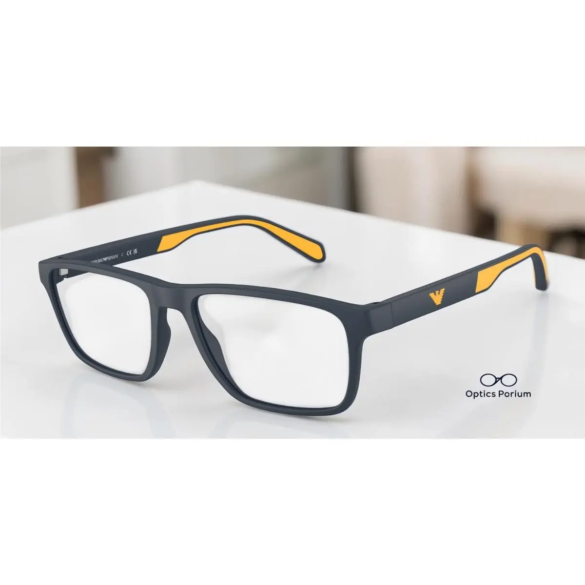 Emporio Armani EA3233 5088 Matte Blue Demo Lens 56 mm Men`s Eyeglasses