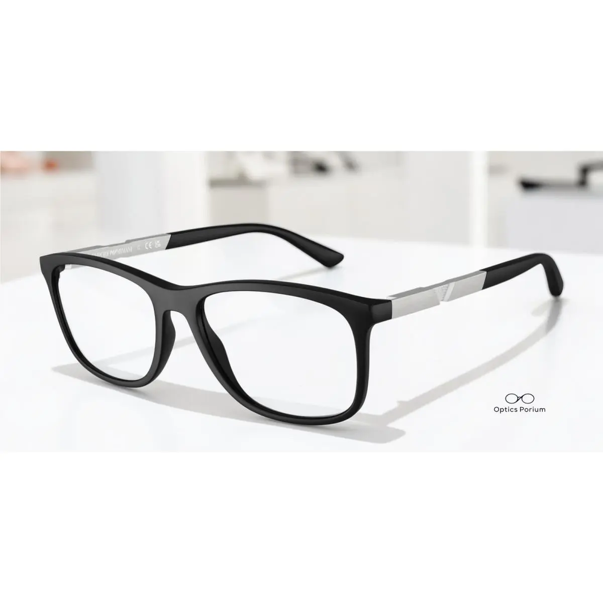 Emporio Armani EA3247 5001 Matte Black Demo Lens 55 mm Men`s Eyeglasses