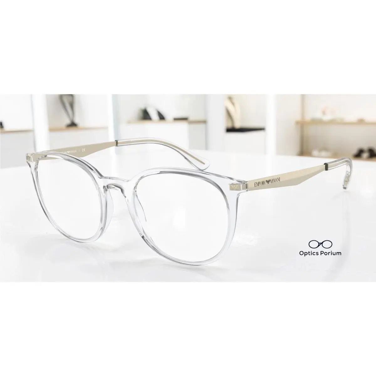 Emporio Armani EA3168 5371 Shiny Crystal Demo Lens 52 mm Women`s Eyeglasses