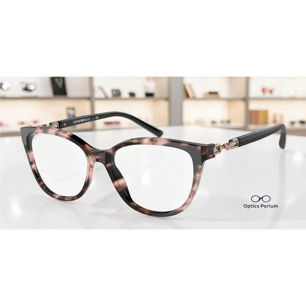 Emporio Armani EA3190 5410 Pink Havana Demo Lens 53 mm Women`s Eyeglasses