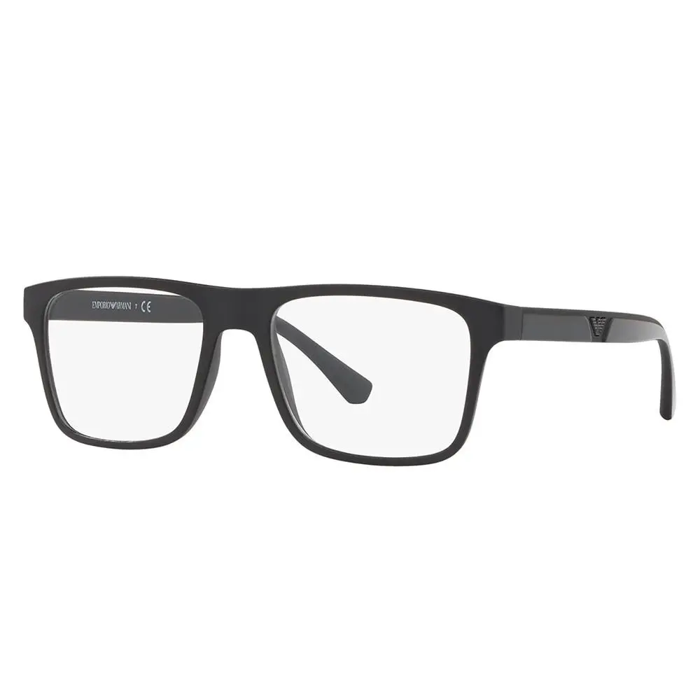 EA 4115F 58011W Matte Black Plastic Sunglasses Clear Lens by Emporio Armani