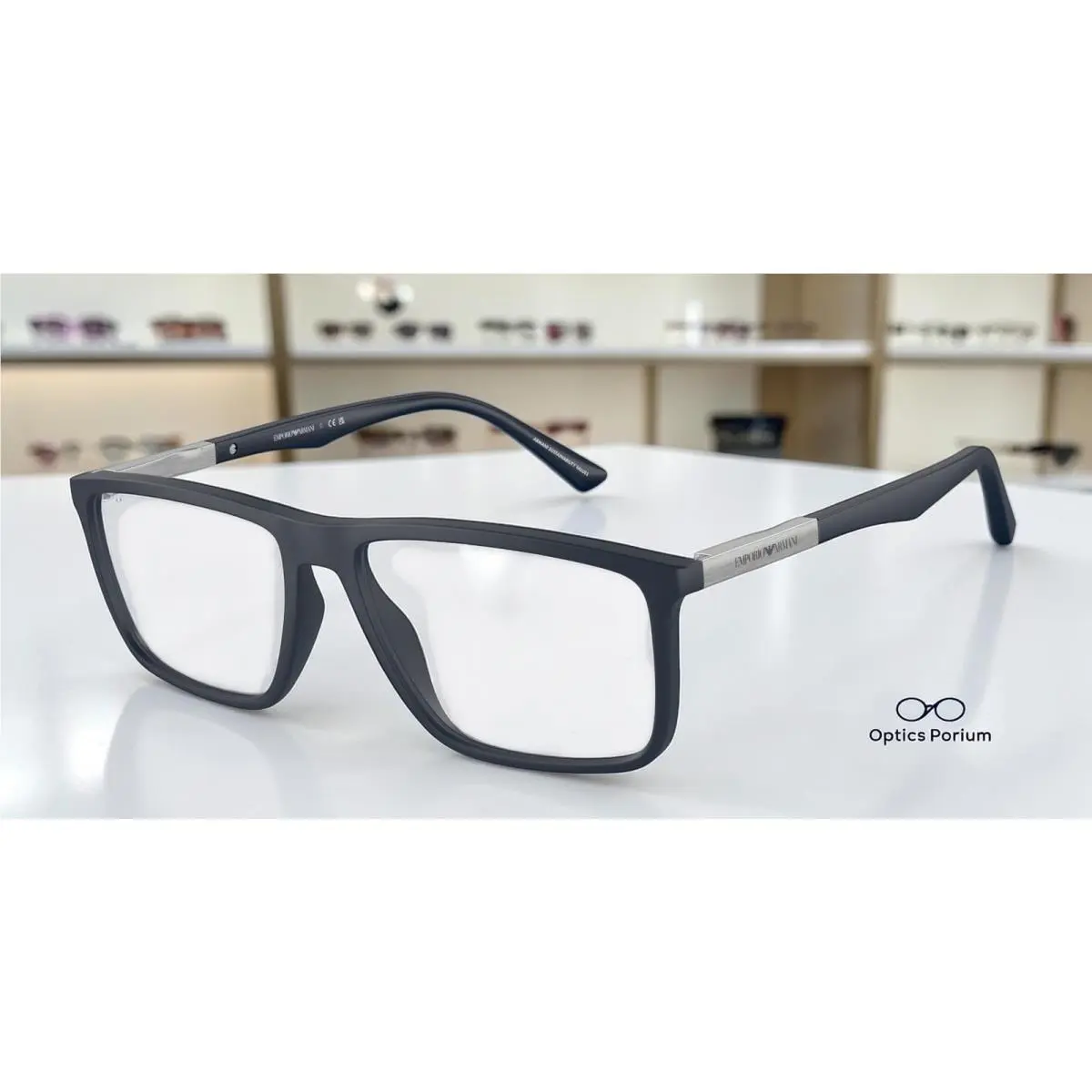 Emporio Armani EA3221 5088 Matte Blue Demo Lens 56 mm Men`s Eyeglasses