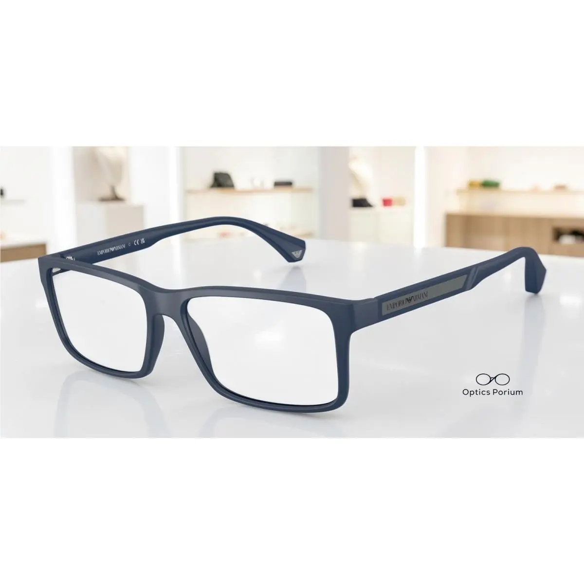 Emporio Armani EA3038 6185 Matte Blue Demo Lens 54 mm Men`s Eyeglasses