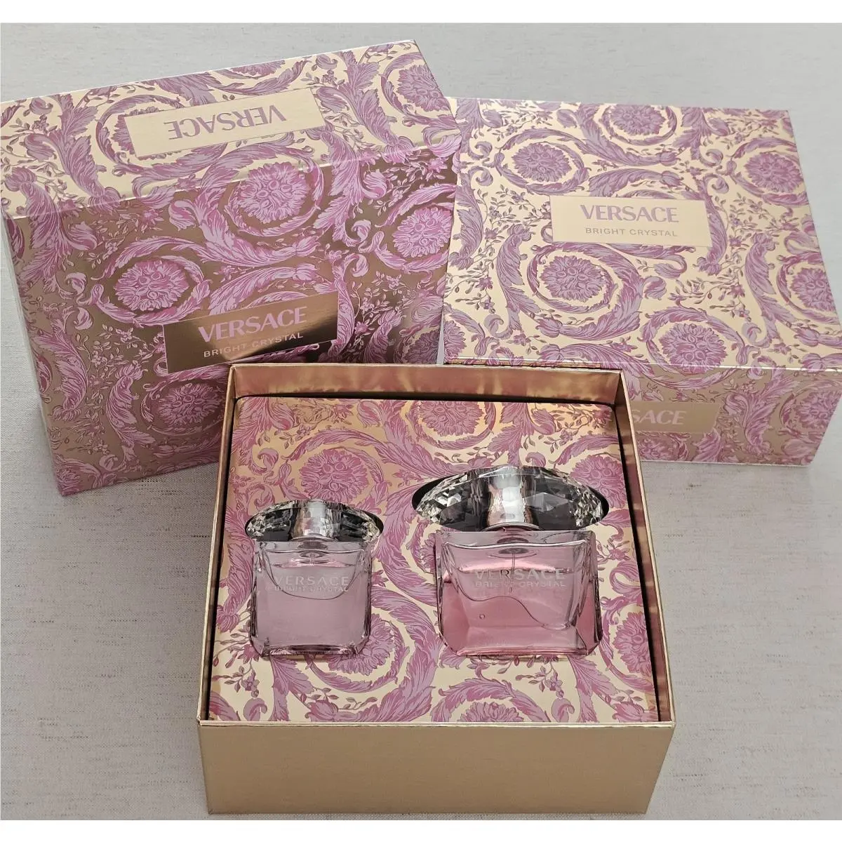 Versace Bright Crystal Women 2 pc Set Perfume 3.0 oz and 1.0 oz