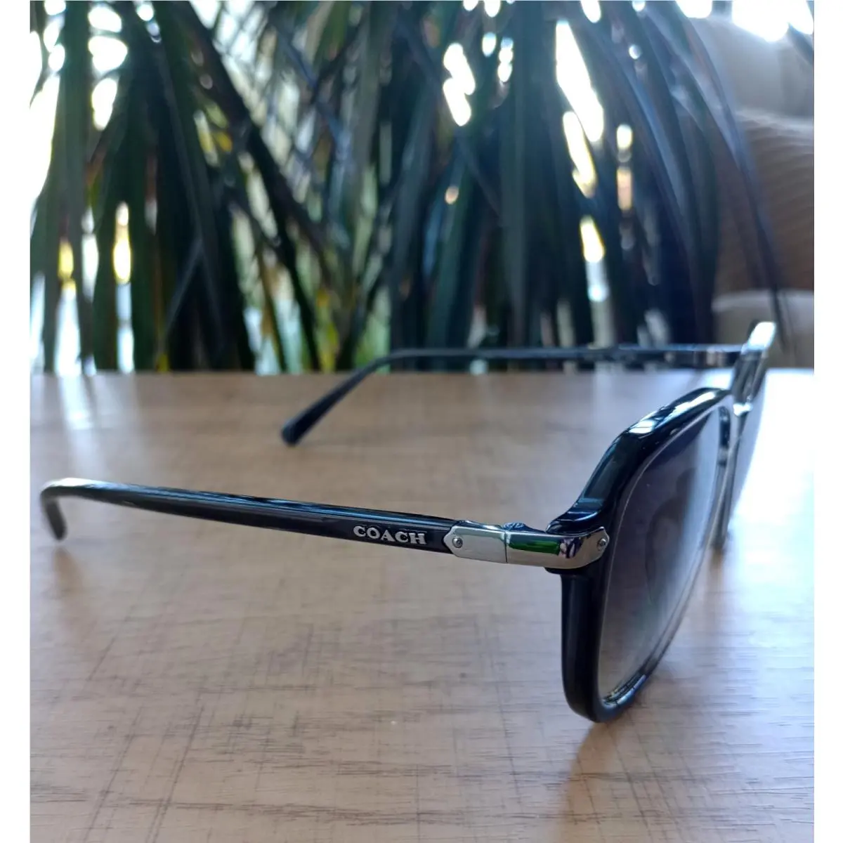 Coach HC8383U CL912 5796L7 Sunglasses Transparent Grey/grey Gradient Lens 55mm