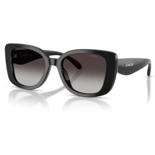 Coach CDP48 HC8450U 50028G Sunglasses Women`s Black/grey Gradient Square 52mm