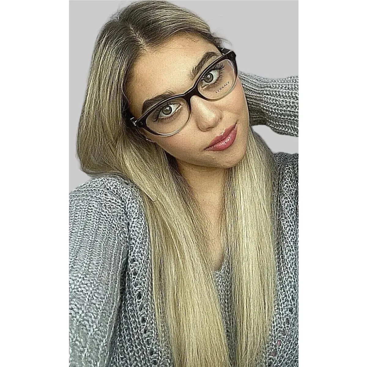 Versace Mod. 3219-Q 5165 54mm Cat Eye Women`s Eyeglasses Frame Italy 2 7