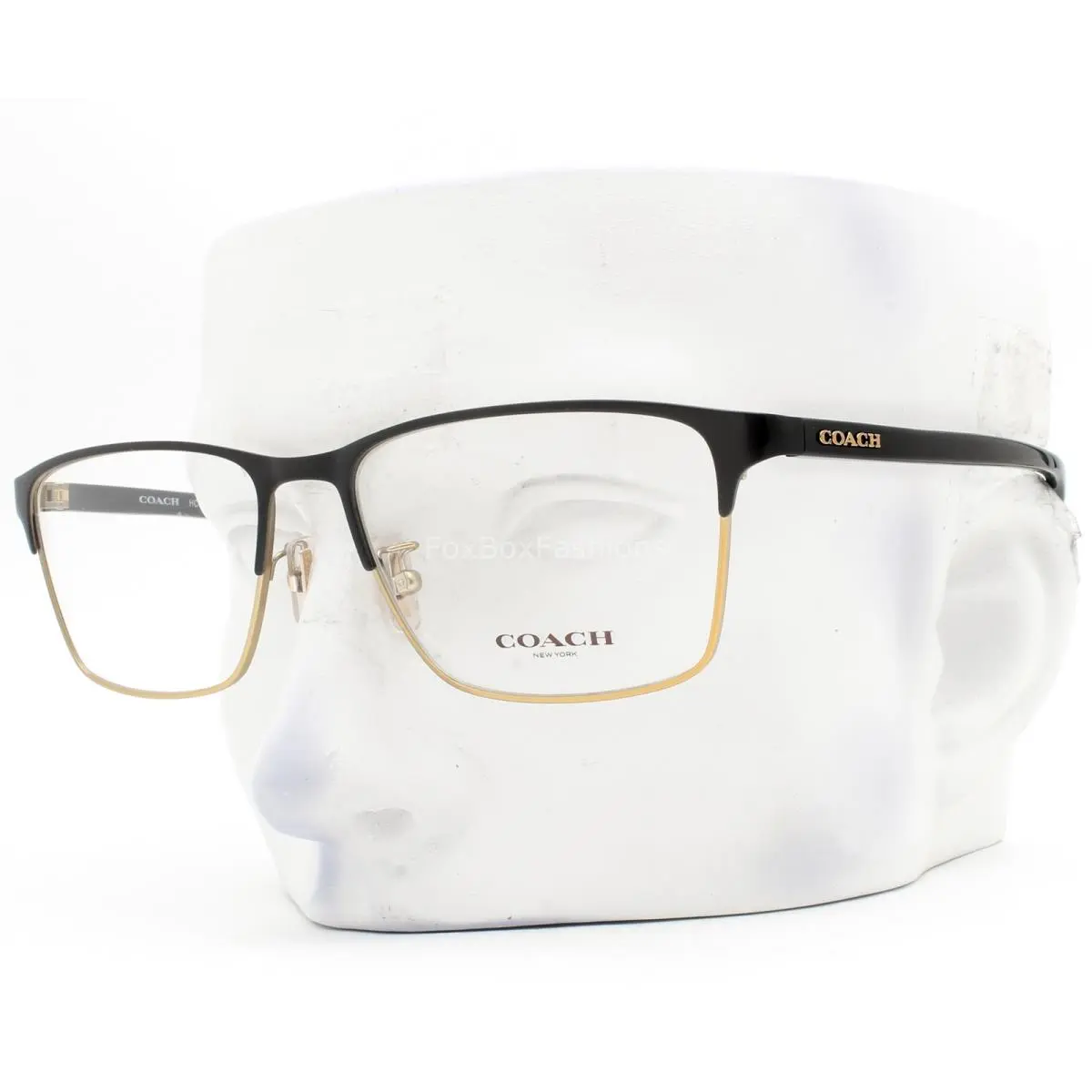 Coach Eyeglasses HC 5139 9346 Glasses Satin Black on Gold 57mm W/case
