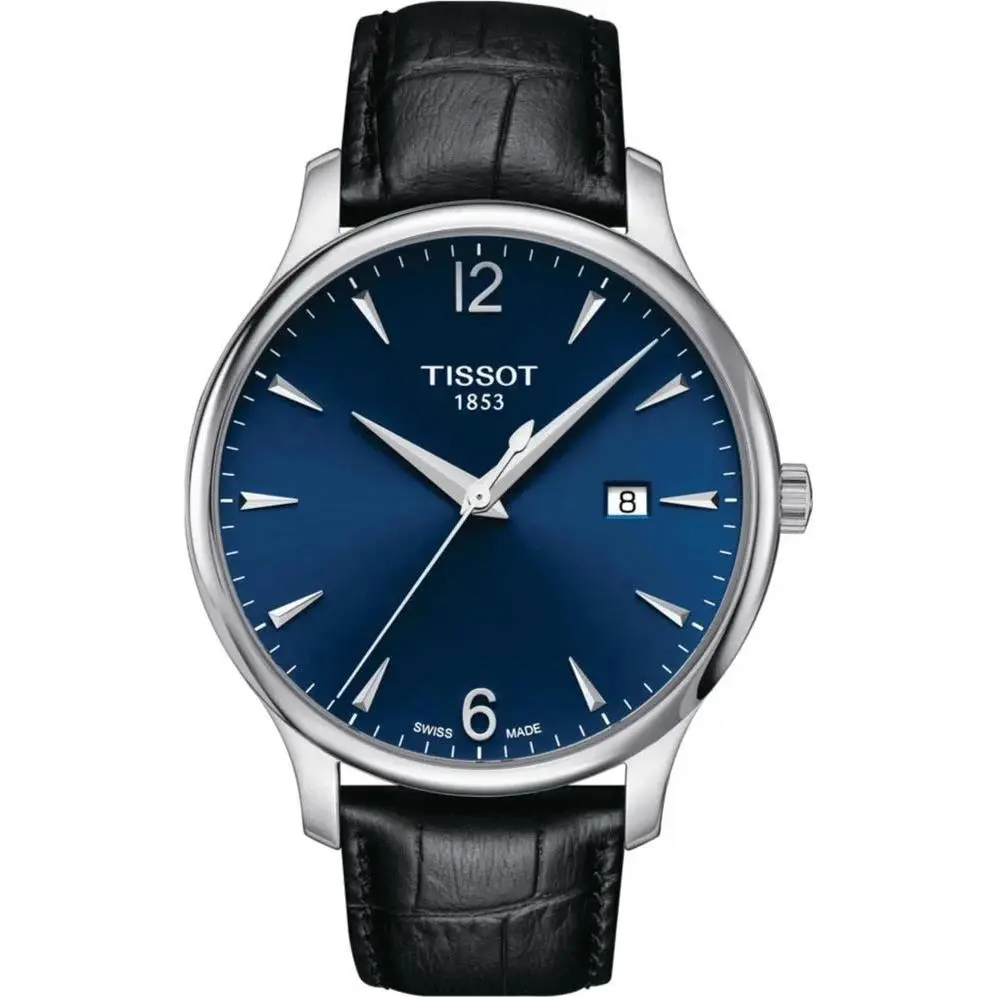 Tissot T Classic Tradition Blue Dial Black Leather Strap T063.610.16.047.00