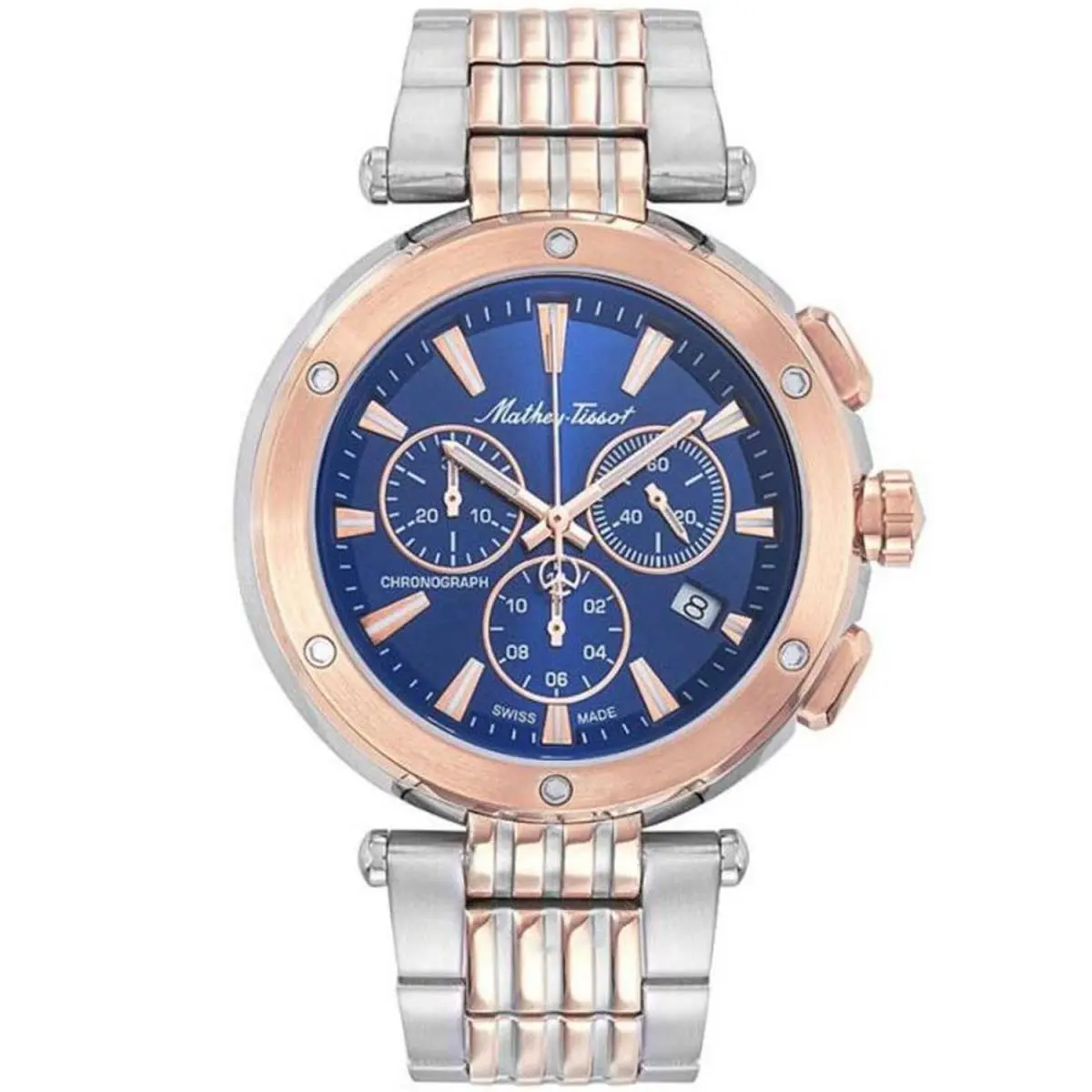 Mathey Tissot Men`s Neptune Chrono Blue Dial Watch - H912CHRBU