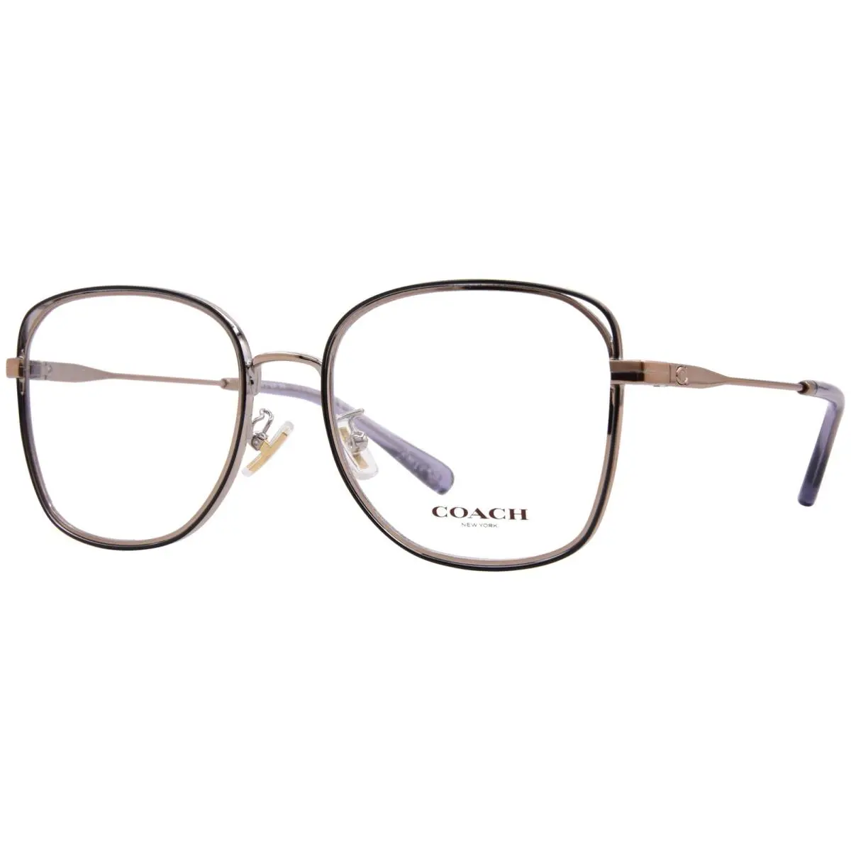 Coach HC5160D 9331 Eyeglasses Frame Women`s Shiny Rose Gold/black Full Rim 54mm