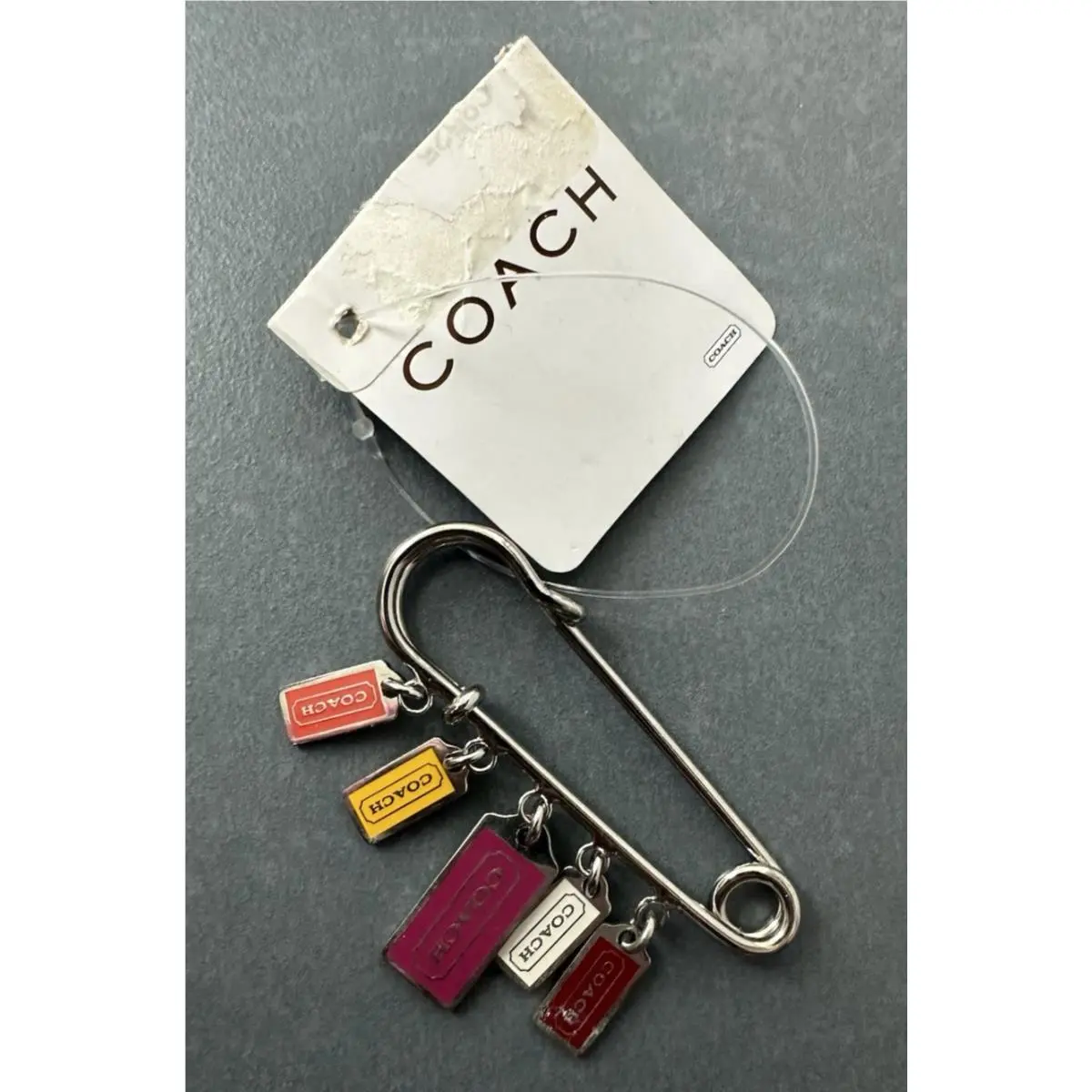 Coach Kilt Pin Enamel Skirt Lozenge Purse Bag Scarf Hangtags Charms