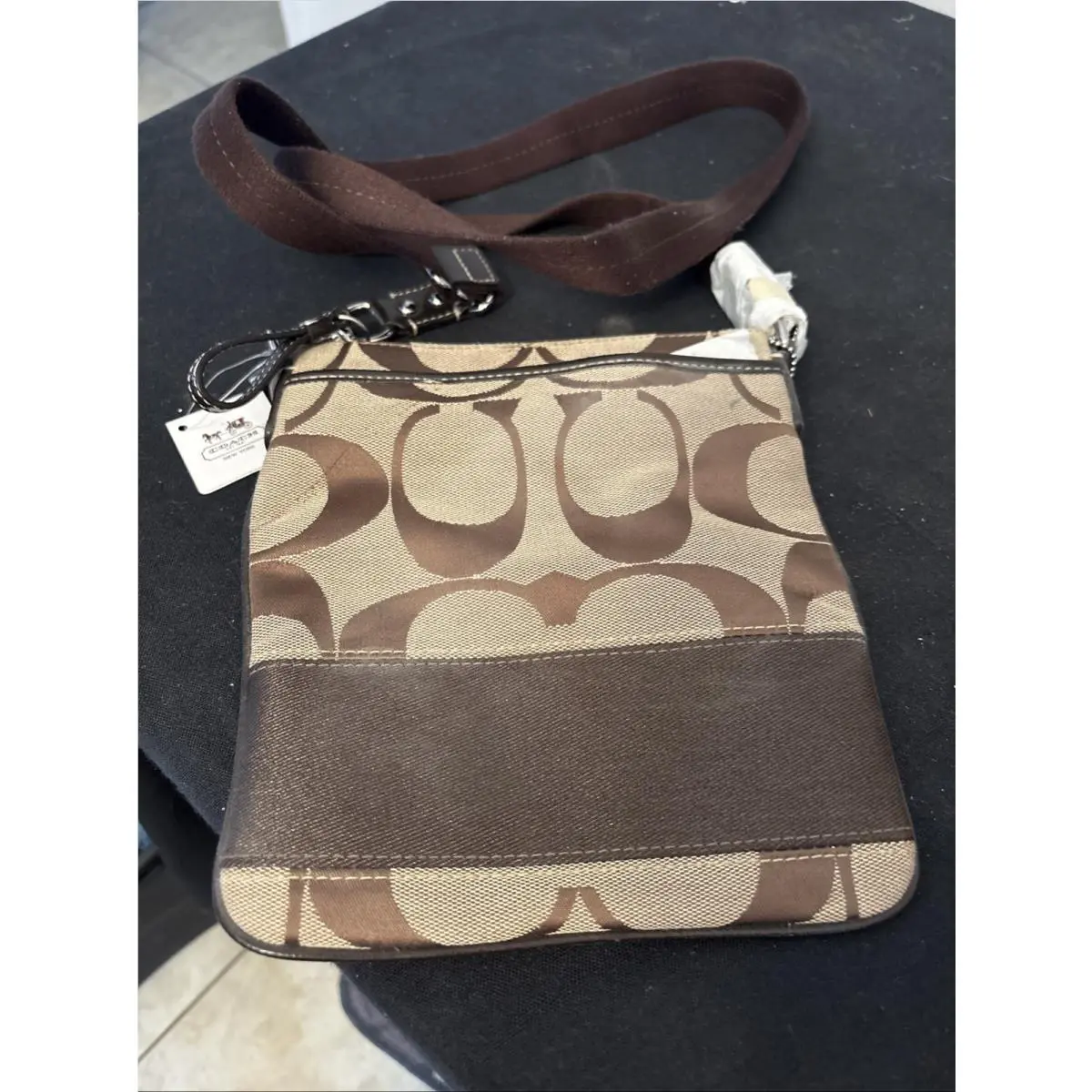 Coach Crossbody Bag with Signature Logo Brown