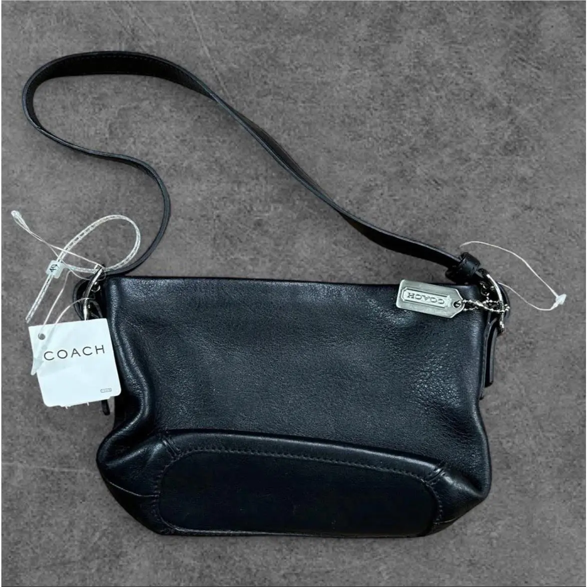 Vintage Coach Y2K Black Leather Mini Duffle 4021