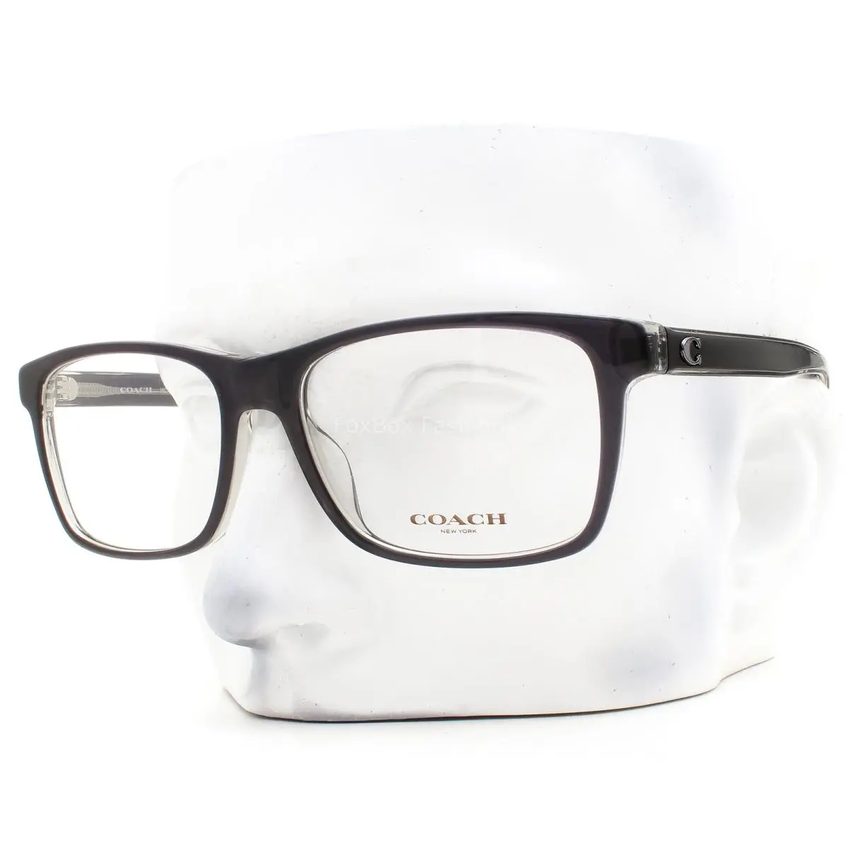 Coach Eyeglasses HC 6213U 5745 Glasses Crystal Black on Gray 57mm with Case