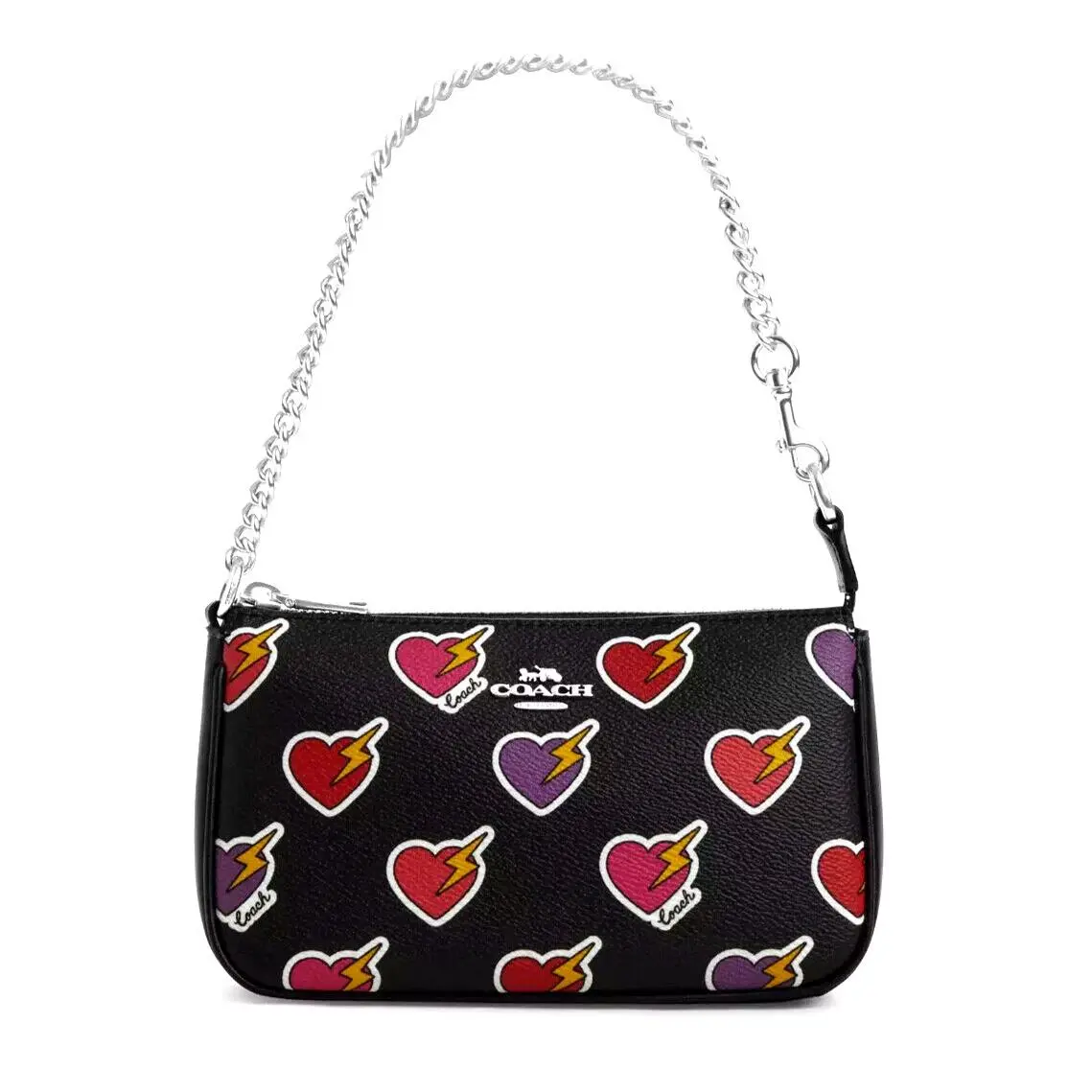 Coach CW452 Nolita 19 with Heart Bolt Print Black Multi