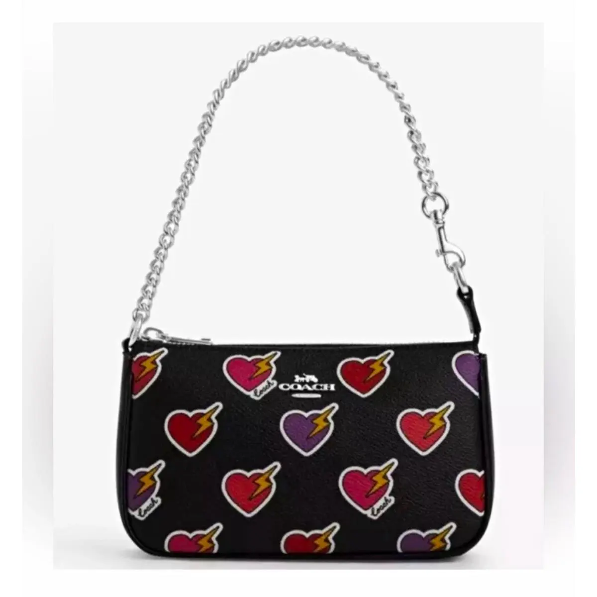 Coach Nolita 19 with Heart and Bolt Print