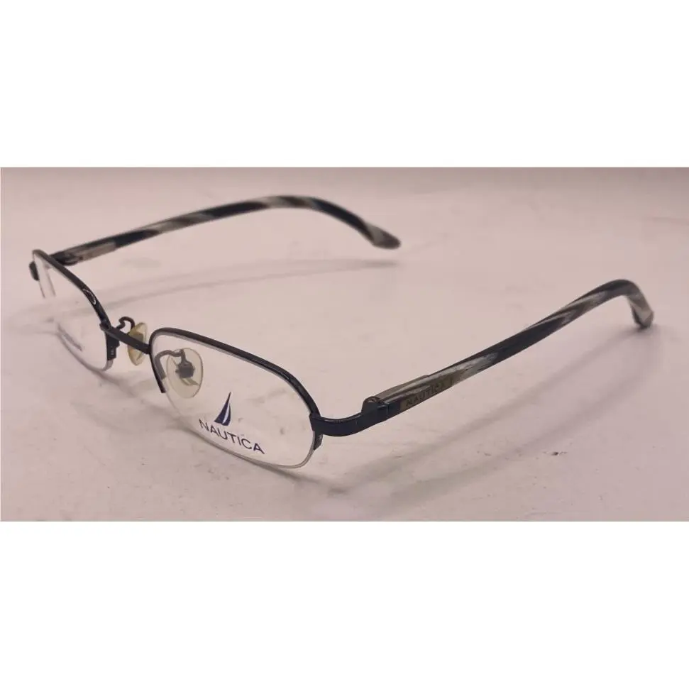 Nautica Frames Only Half Rim Eyeglasses Stainless 49-20-135