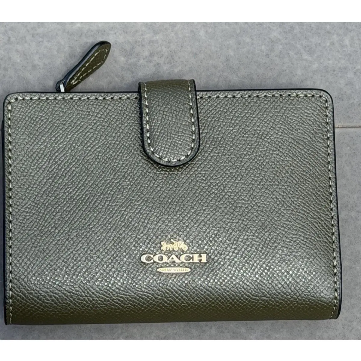 Coach Olive Green Bi-fold Wallet