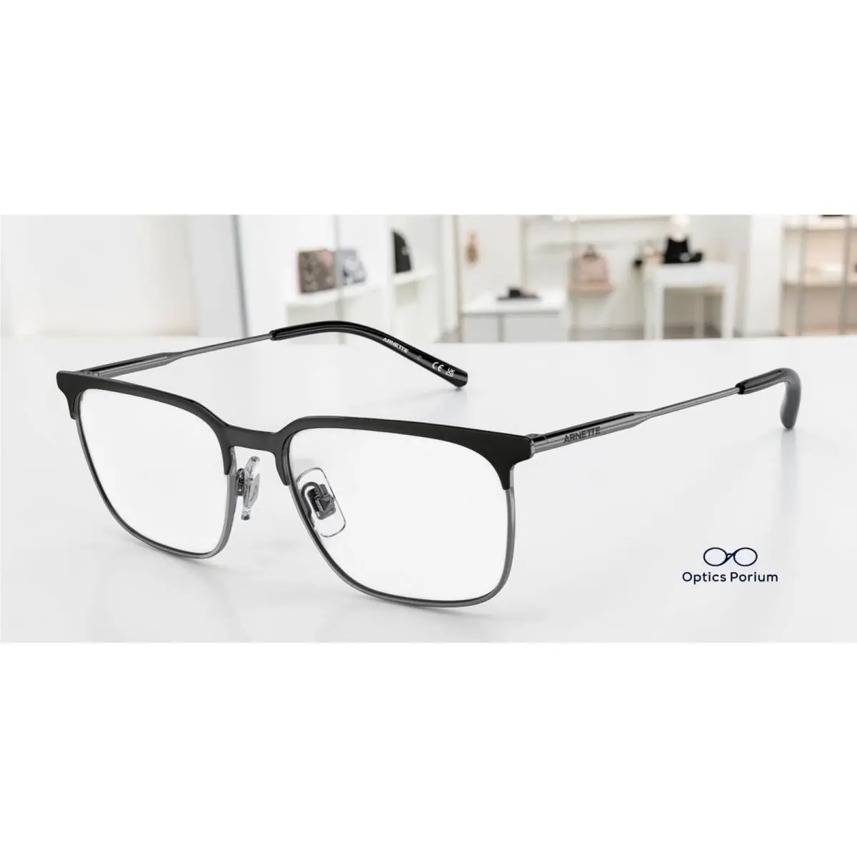 Arnette AN6136 760 Maybe Mae Rubber Black Transparent 53 mm Men`s Eyeglasses