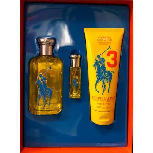 Big Pony  Women Select 1 Set 3.4 oz Edt .34 oz Edt 6.7 oz Lotion #3 Yellow Big Pony by Ralph Lauren