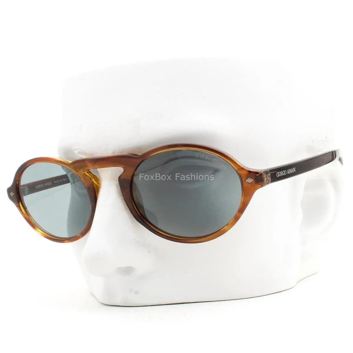 Sunglasses Striped Brown Blue Glass Lens AR 8219-U 6162/56 W/case by Giorgio Armani