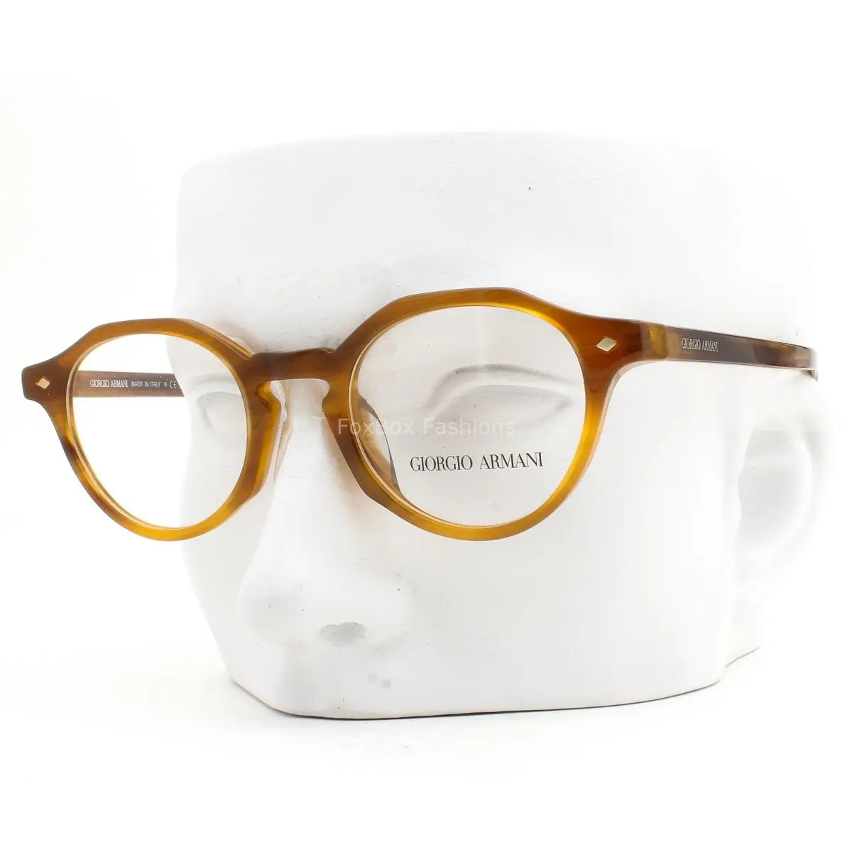 Eyeglasses AR 7264-U 6163 Glasses Honey Striped Brown 49mm W/case by Giorgio Armani