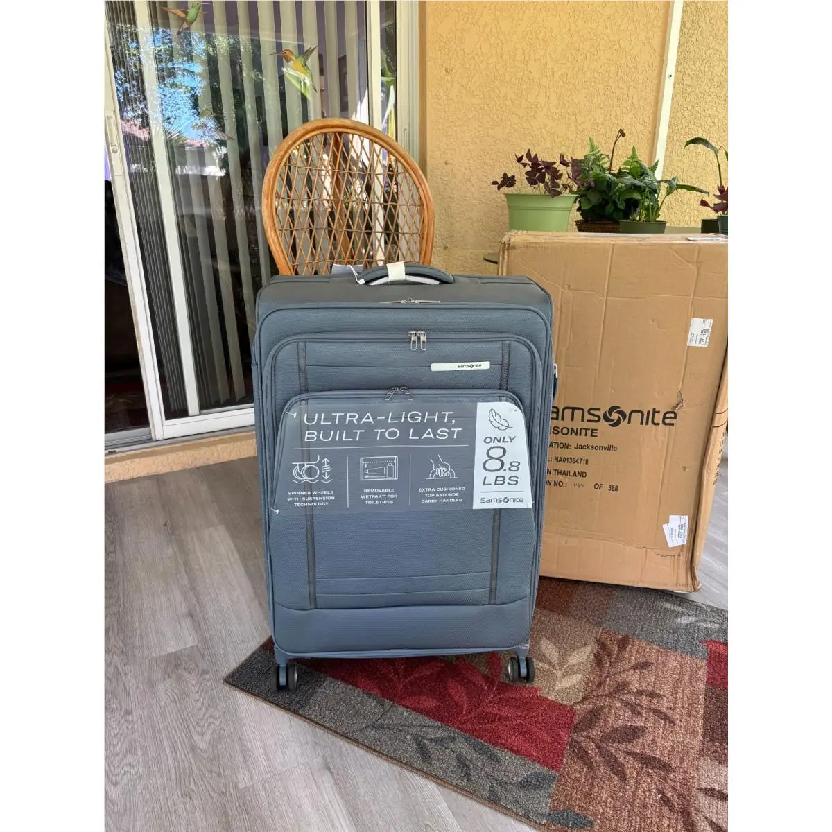Uplift Large Expandable Spinner Suitcase Color: Elemental Blue by Samsonite