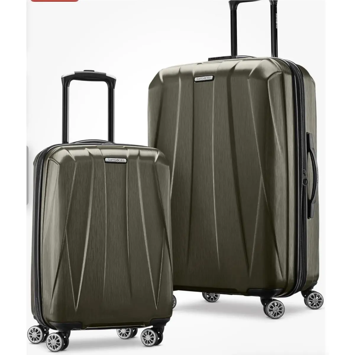 Centric 2 Hardside Luggage Spinner Wheels Olive 2pc Set 20/24 by Samsonite