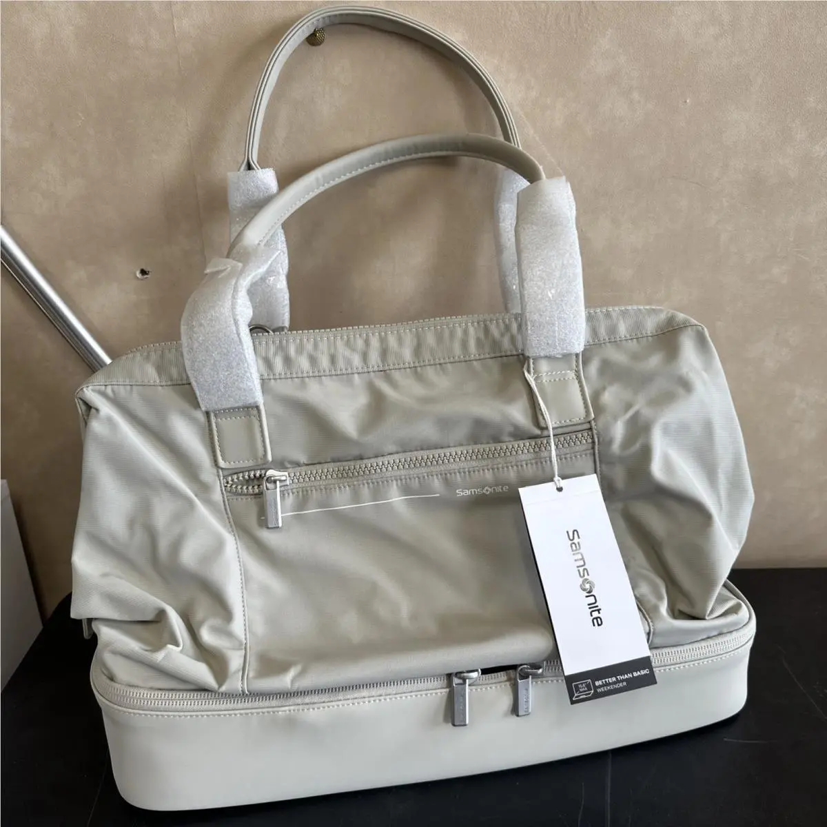 Better Than Basic Drop Bottom Weekender Duffel - Limestone 151758-D733 by Samsonite