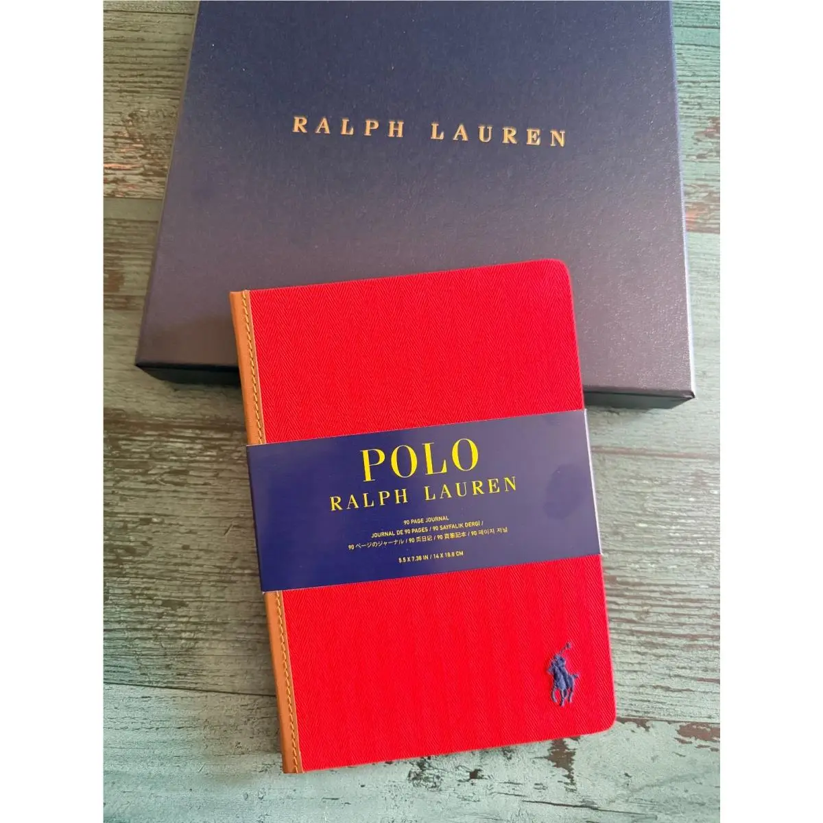 BN Polo Ralph Lauren Signature Embroidered Pony Notebook Red